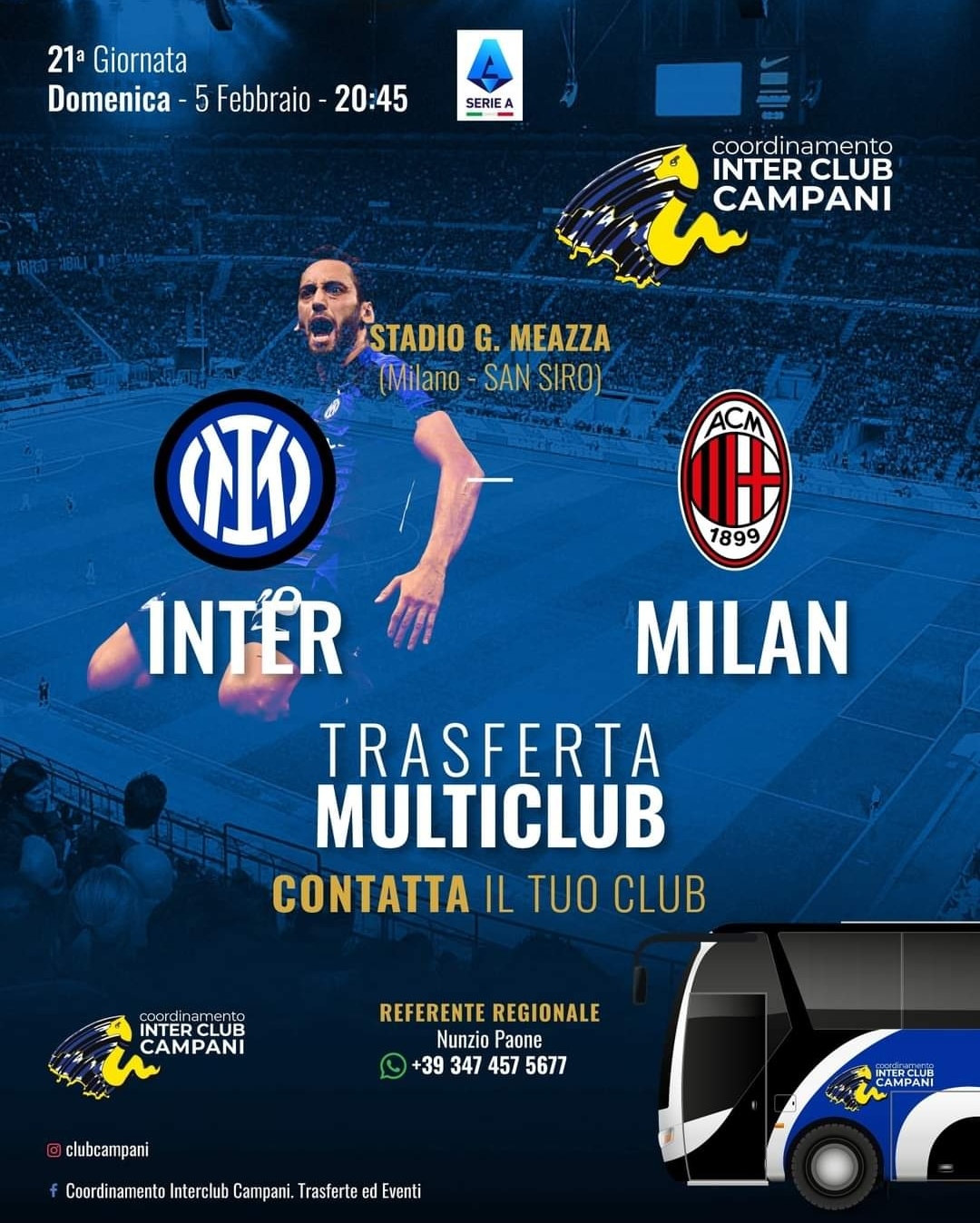 Trasferta multiclub DERBY della Madonnina 05/02/2023